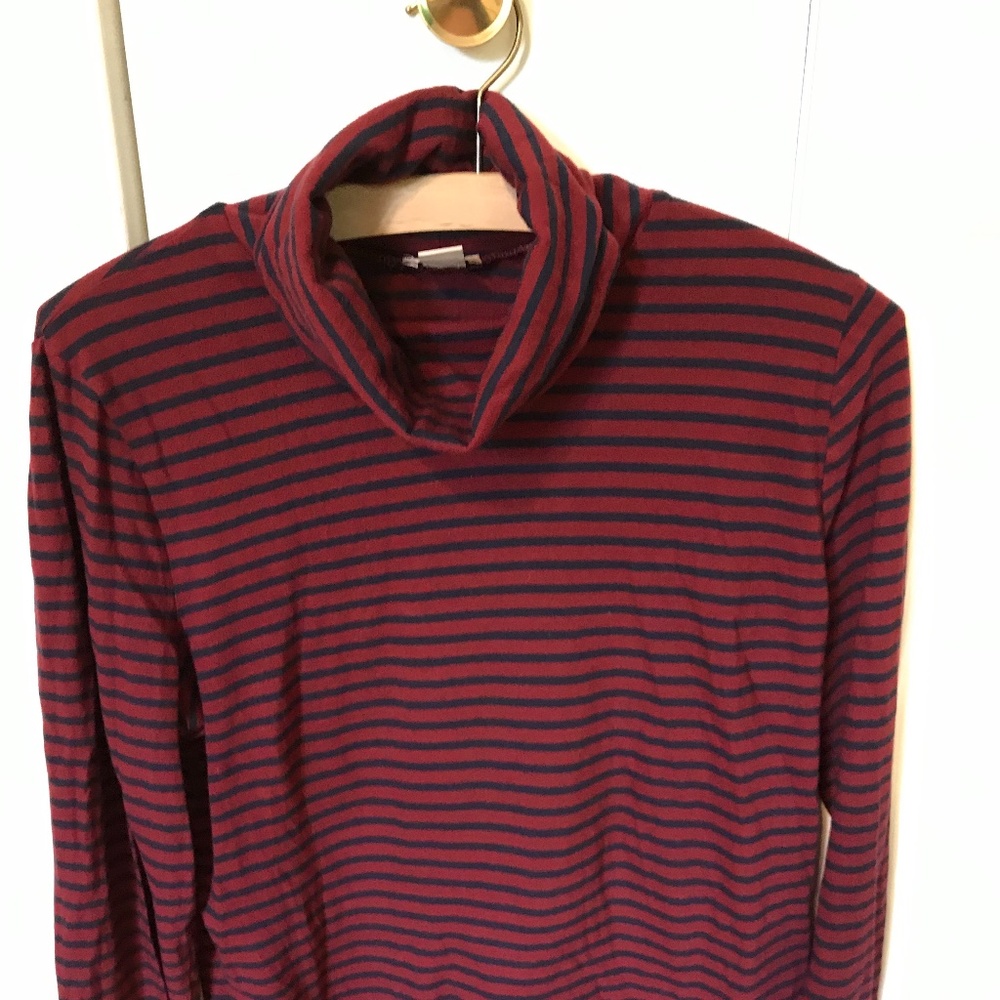 J. Crew Striped Turtleneck